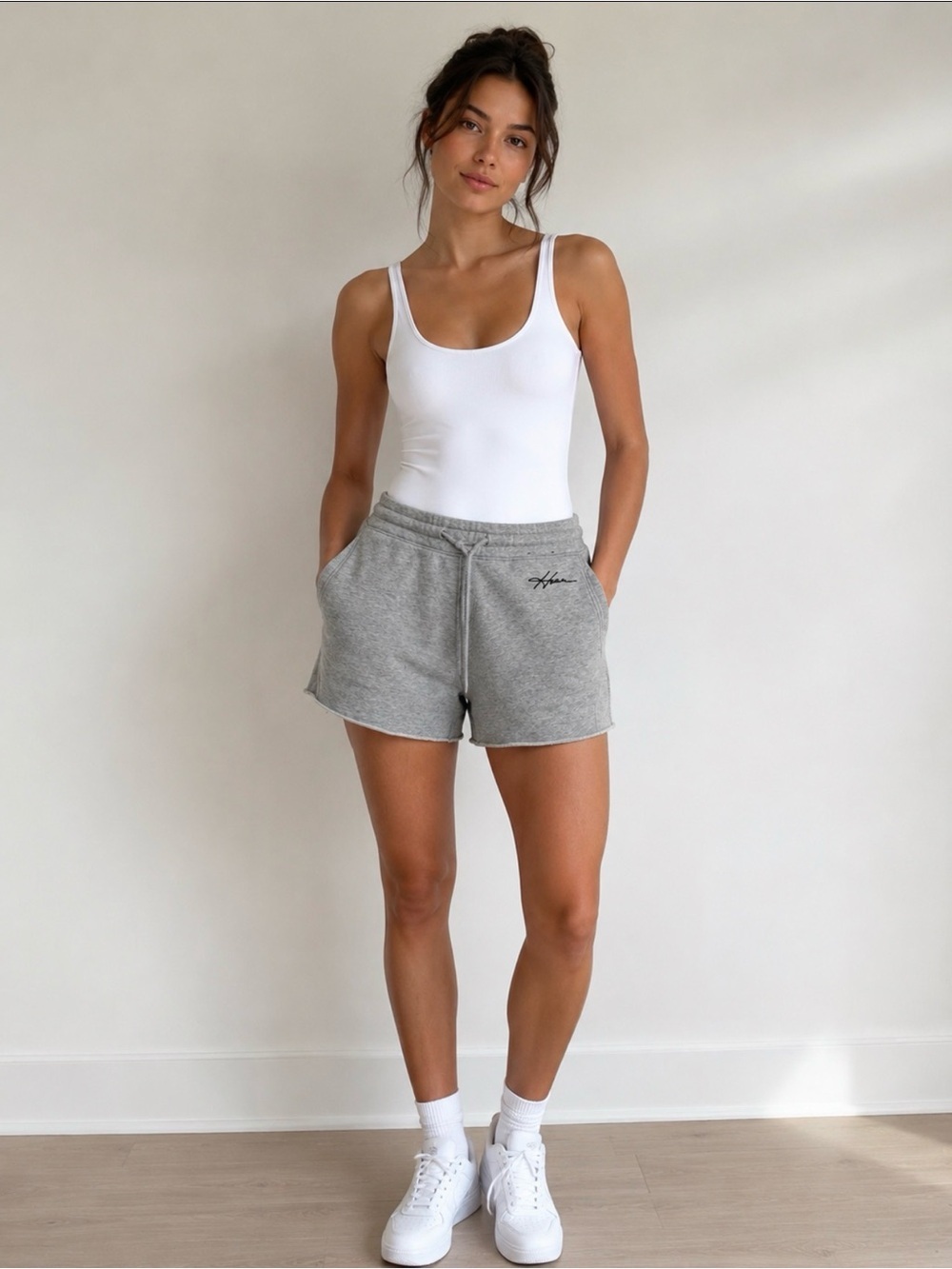 Hollister Gray Cozy Athletic Drawstring Shorts